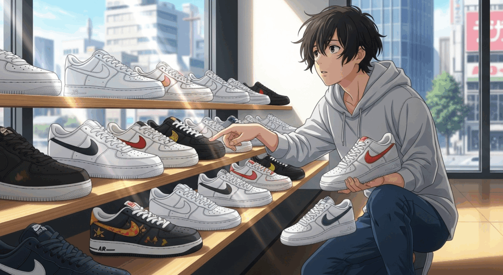 エアフォース1のサイズ感で失敗しない選び方！口コミやモデル別の違いも比較