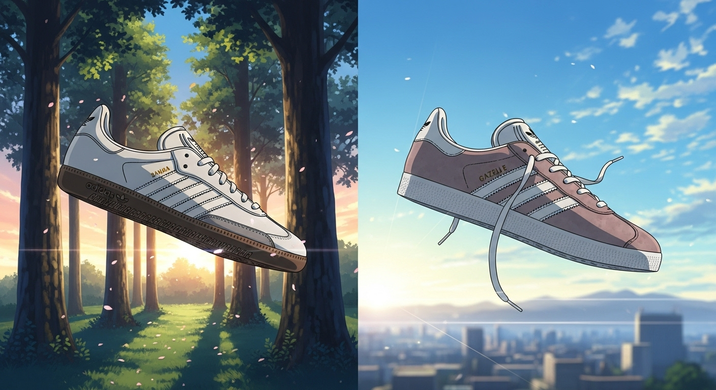 【比較】アディダス サンバとガゼルの違いは？見た目・人気・サイズ感を解説