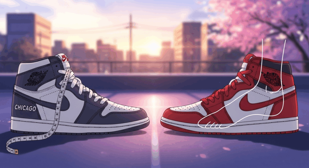 【失敗しない】AJ1のサイズ感！モデル別比較と横幅・選び方のコツ