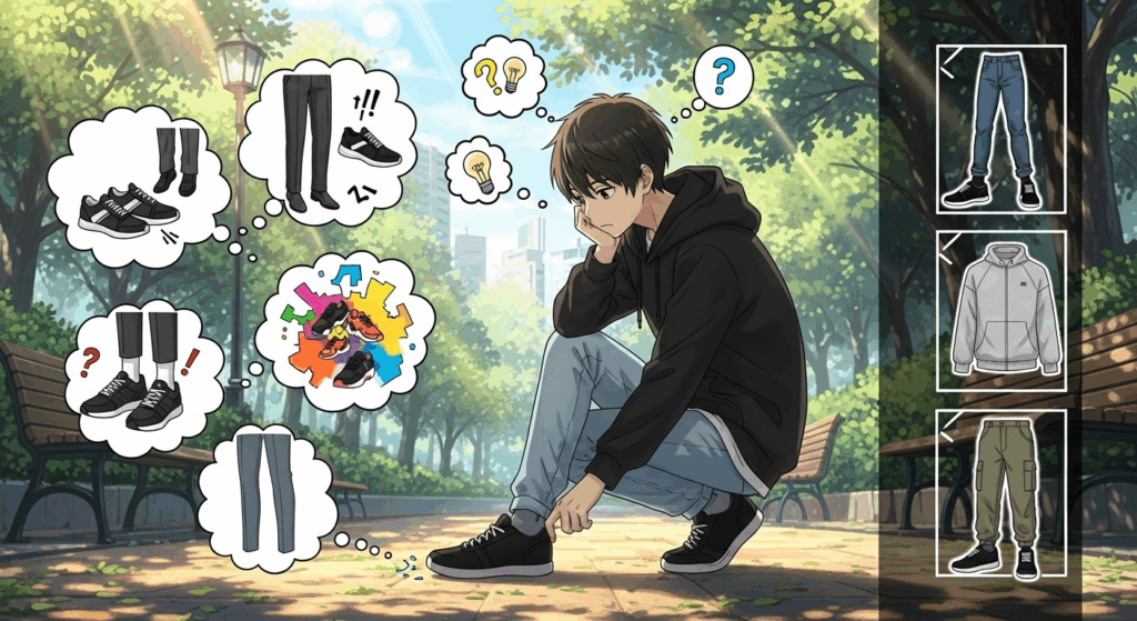 黒スニーカーが合わせにくい理由と解決策！ダサ見えしないコーデ術